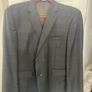 Nautica Mens Grey Two Button Blazer 48R